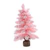 Weihnachtsbaum für den Schreibtisch, dekorativ, süß, schön, PVC, kompakt, Mini-Weihnachtsbaum in Rosa für Zuhause, Café