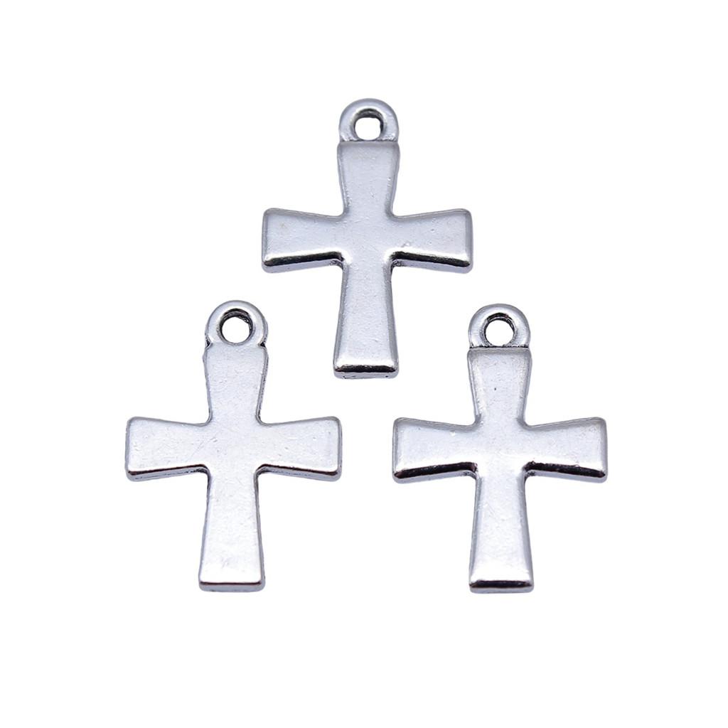 Pingentes de Cruz Clássica em Liga de Metal Multicor Para Joias Cristãs Minimalistas