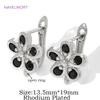 18K Gold Plated Inlaid Zircon Earwires Earring Hooks,Flower Earring Fixtures,Fasteners For Earrings,Earring Making Accessories