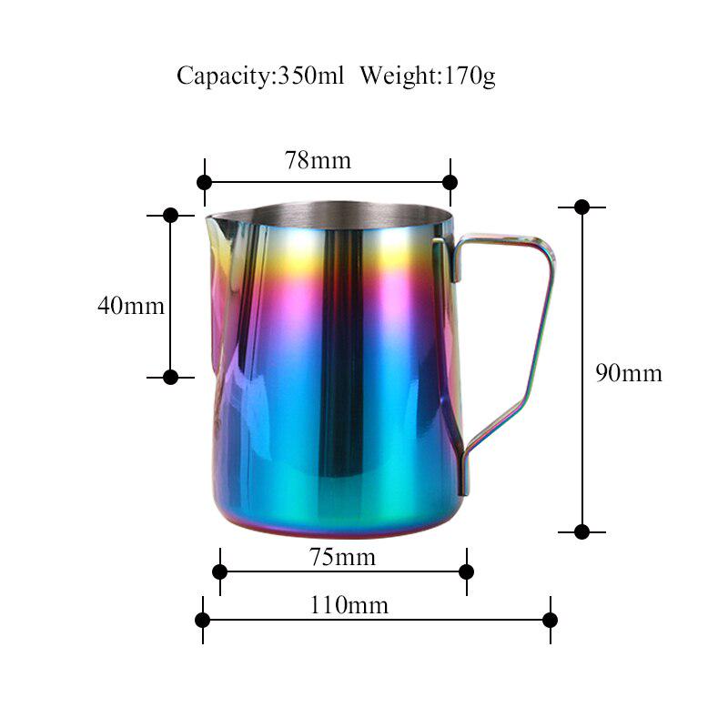 

Кувшин для вспенивания кофе Кувшин для кофе эспрессо Barista Craft Кувшин для вспенивания латте Стальной красочный кувшин Кружка 350ml