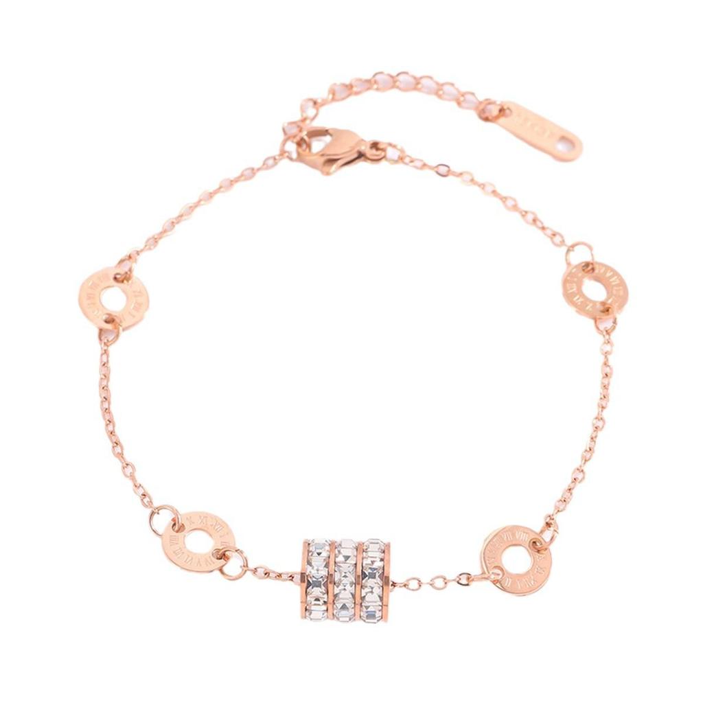 Korean Fashion Titanium Steel Diamond Inlaid Women's Luxury Bracelet