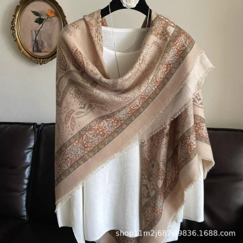 Etnische Stijl Paisley Print Grote Sjaal Dames Reizen Airconditioning Sjaal