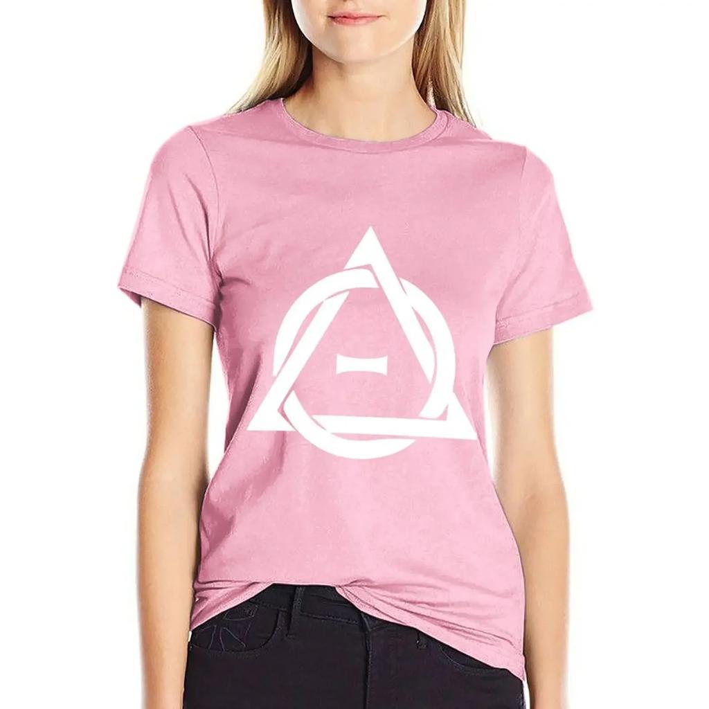 PD (ytb) Theta-Delta Therian Symbol WHITE T-shirt Summer Clothes Tops Women's Clothing