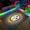 Tappeto in Cristallo di Velluto Design Pittsburgh Steelers Accogliente Non?Tappeto Stampato Antiscivolo per Camera da Letto Soggiorno Ingresso