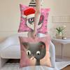 Character N‑Noodle and Bun Cushion Cover Breathable Linen Pillowcase Summer Odorless Eco-Friendly Invisible Zipper Washable