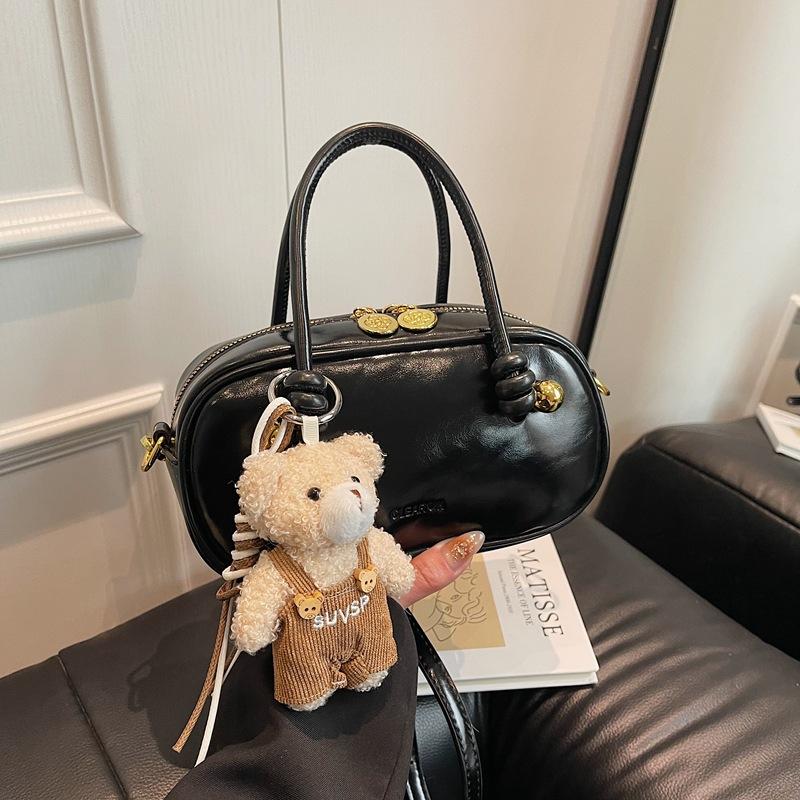 Premium Bag Women's Spring Summer 2025 New Retro Shoulder Messenger Bag Casual Niche Portable Bowling Bag