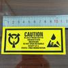 100pcs CAUTION STATIC SENSITIVE DEVICES Electronics Products Safety Warning Label Static-free Workstation Reminder Sticker
