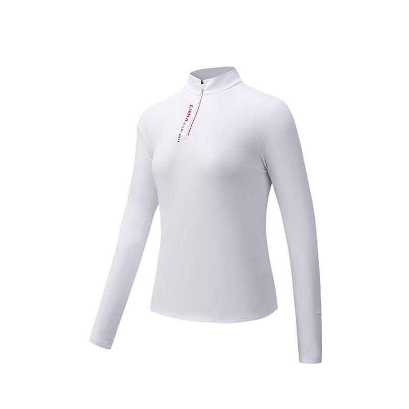 Anta Casual Sports Letter Pullover Stand Collar Versatile Warm Knitted Sweater Women tops 162617404S-1