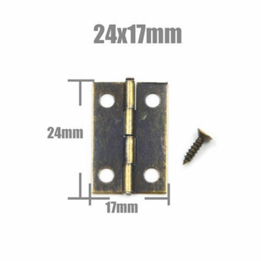 Decorative Mini Brass Cabinet Hinges 10 - 25PCS, Small Hardware for Jewelry Boxes Wine Cabinets Small Cabinet Doors
