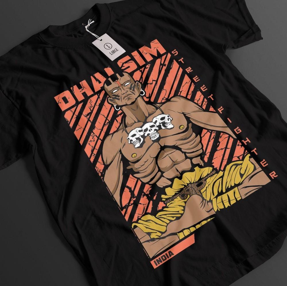 

Street Fighter Shirt Dhalsim Tshirt Ken T-Shirt Akuma Top Fighting Anime Tee 2XL