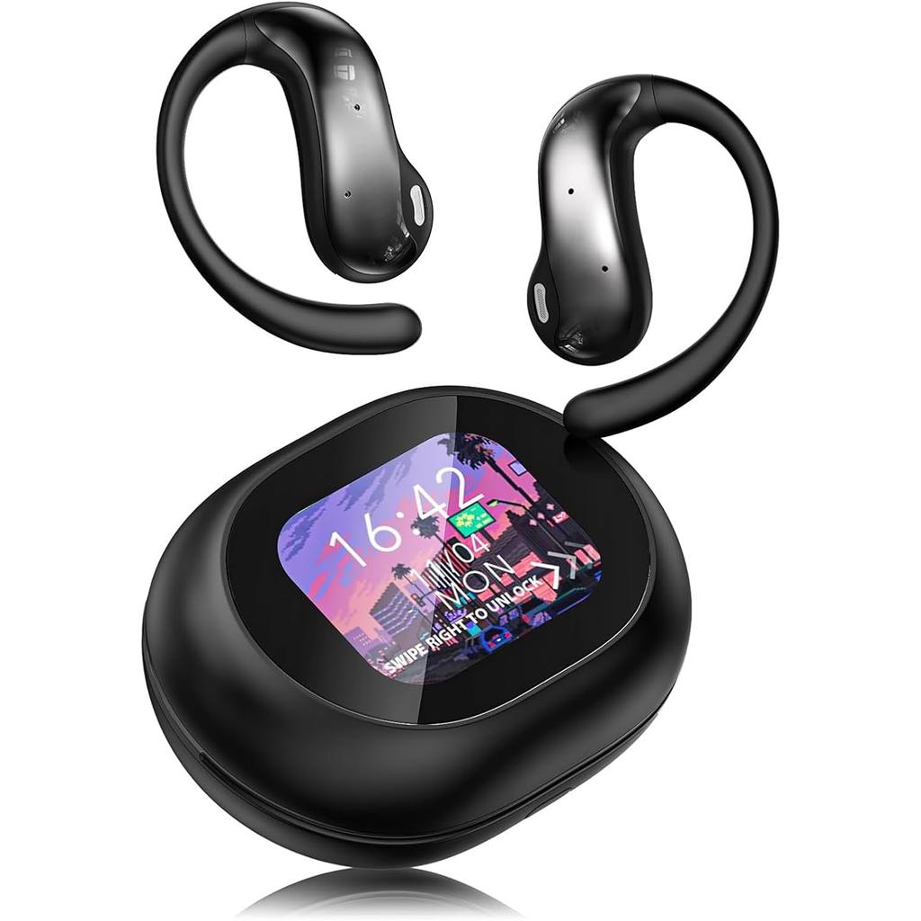 AI Språkoversetter Ørepropper Sanntids Oversettelse Øretelefoner LCD Berøringsskjerm Oversetter Bluetooth 5.4 Hodetelefoner 134 Språk Aksenter for Android iOS