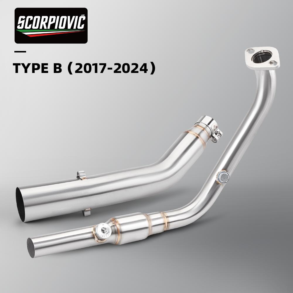 MT15 R15 V3 V4 V4 Motorcycle Exhaust System Stainless Steel Pipe Head Pipe 2017-2025 Type-B