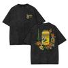 Unisex Vintage Acid Wash Tropical Beer Oversized Surfcore Graphic T-Shirt