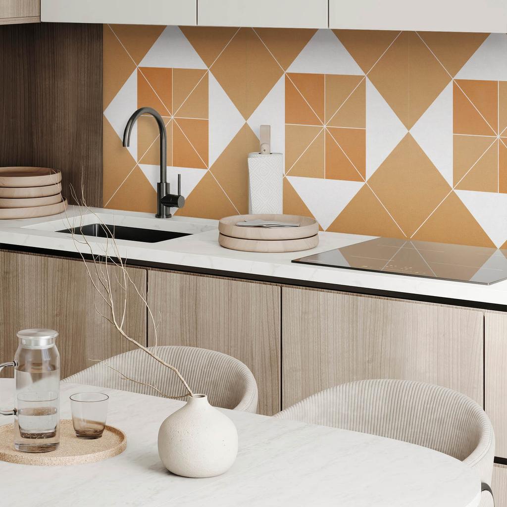 Panel Dekoracyjny Winylowy Samoprzylepny Z Nadrukiem 120X60 Cm Geometria W Odcieniach