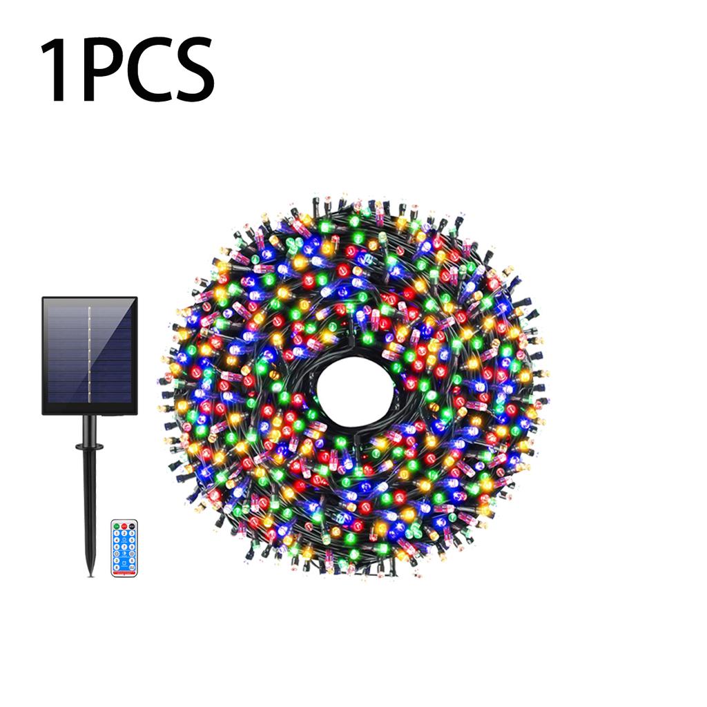 Outdoor Waterproof Solar Panel LED Fairy String Large Capacity Battery 1200mah 10m-100m Lamp Garden Tree Garland Christmas Decor