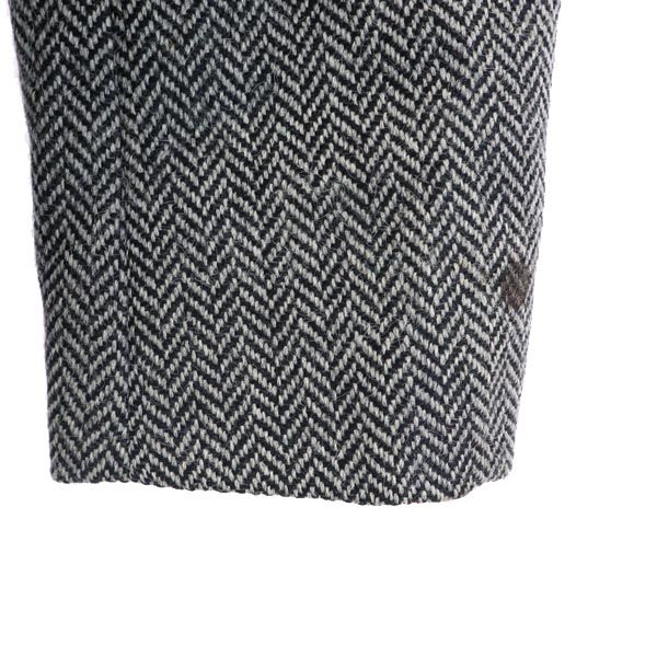 Aquascutum Made In Japan Herringbone Pattern Tailored Jacket 96A6 Gray Men's Used