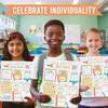 Hadley Designs All About Me Posters Elementary - 20 Star Student Poster Kindergarten, 11x14 All About Myself Star of The Week Poster Preschool,