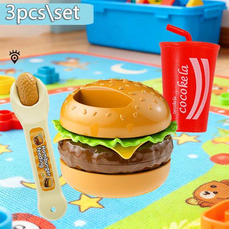Kinderen Hamburger Voeding Keuken Speelgoed Eten Pudding Voeding Doe-alsof Speelhuis Educatief Interactief Spel Rollenspel Meisjes Speelgoed