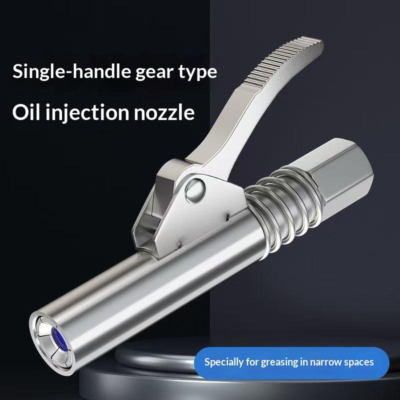 10000Psi Grease Nozzle Universal M6/M8/M10/M12/M14 Locking Clamp Type Double Handle Locking Clamp Grease Auto Parts