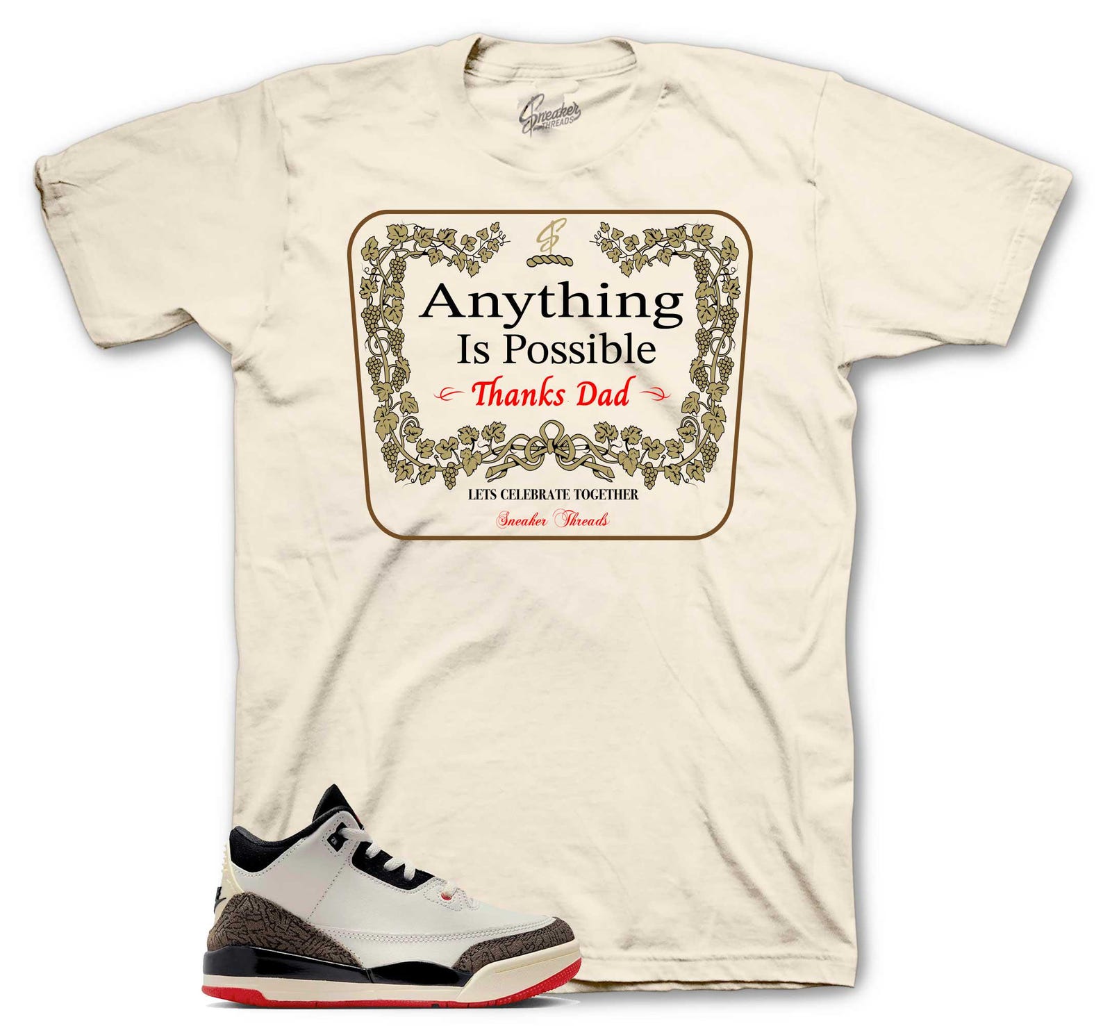 Shirts To Match Retro 3 World s Best Dad AJ3 - Thanks Dad Sneaker Tee XL