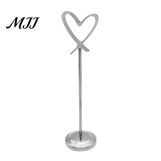 Metal Place Card Stands Hollow Heart Table Number Holder, Love Stand, Reception Display Holder Clip for Photos, Food Signs, Memo Notes, Weddings,
