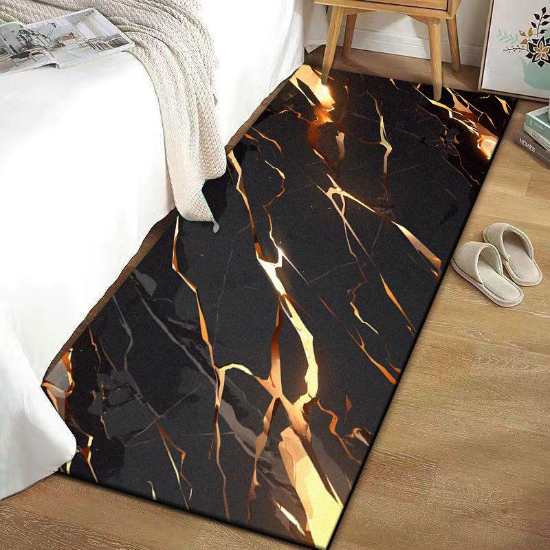 Dywanik Przyłóżkowy w Abstrakcyjnym Stylu Marmuru Dekoracja Nordycka Salon Mata Podłogowa Antypoślizgowa Dom Sypialnia Szatnia Dywaniki Możliwość Dostosowania
