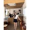 French POLO Collar Streamer Design Sense Niche White Shirt Women's Summer Temperament Shirt Thin Short Sleeve Chic Top