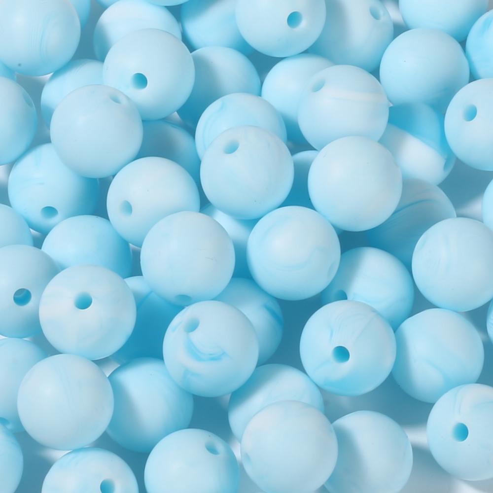 50Pc 12mm 19Color Silicone Round Bead Food Grade Teether Chew Bead For Handmade Baby Pacifier Chain DIY Jewelry Making Accessory