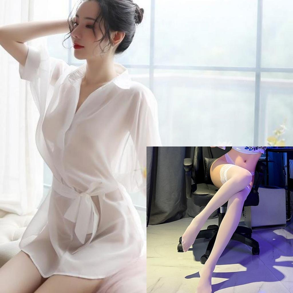 Desire Sheer Lingerie Shirt: Sexy, See-Through Nightgown with Temptation and Easy Removal