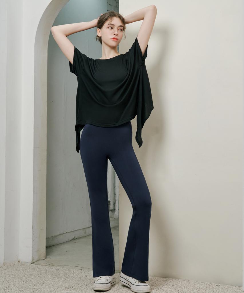 SKULLPIG Soft Perfect Fit Bootcut Pants Dark Navy (Basic/Long)