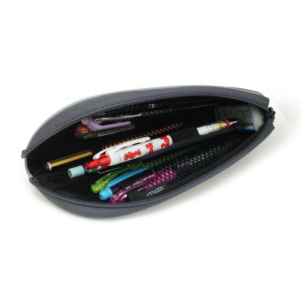 LOONLOON 567 Mellow Pencil Chic Slim Elegant Color Case, Gray, Two-Story, Multi-Function, Design, Stylish, Student-Friendly,