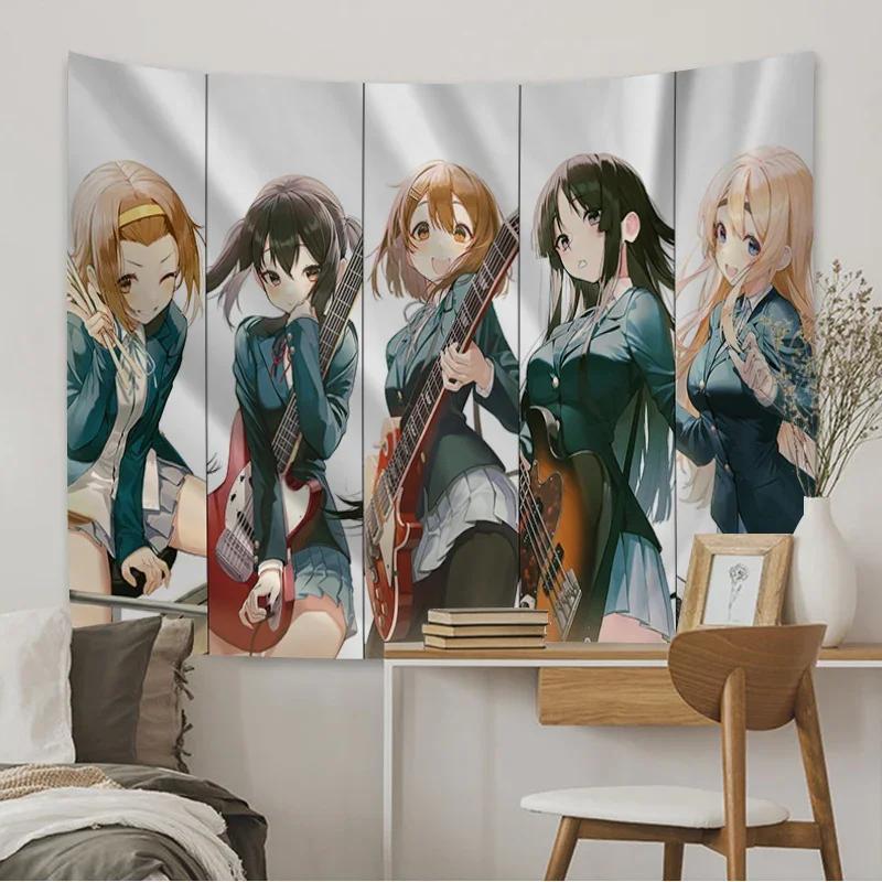 New KON Anime Cartoon Hanging Tapestry Bohemian Mandala Wall Art Home Party Decorative Japan Game Photo Background Cloth
