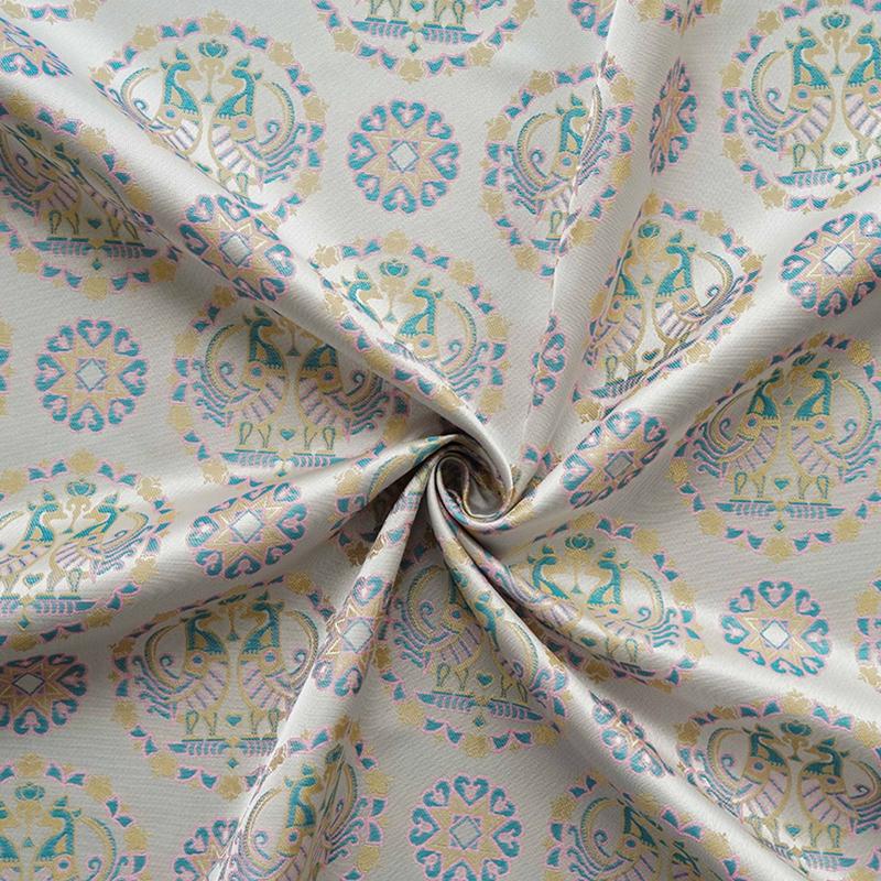 

Chinese Imitation Song-style Jacquard Fabric for DIY Cheongsam Waistcoat Coat Packaging Box Suits Bags 100CMX168CM розовый бежевый