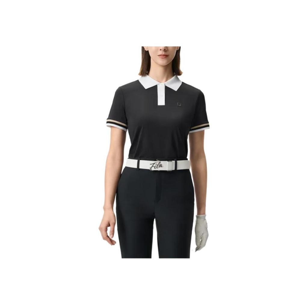 New FILA Golf Series Polo Shirt Women's Pitch Black A11W525103F-BK