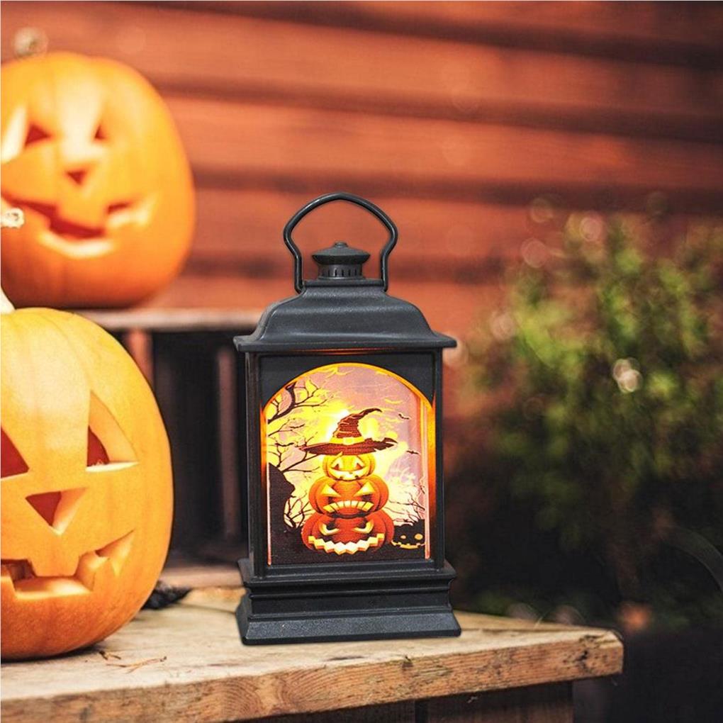 Candle Light Pumpkin Lamp Halloween Lantern Hanging Lanters Multipurpose Party Decoration Wall Pendent Desk Ornament Exquisite