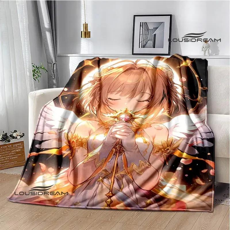 Card Captor Sakura Cartoon Printed Blankets Flannel Soft Cozy Blankets Sofa Bed Blanket Travel Blanket Bedding Birthday Gift