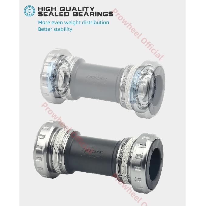 PROWHEEL Bicycle Bottom Bracket RBB68+ MBB73+ MBB68+ BB73+ Threaded Bottom Bracket MTB Bike Bearing MTB Sealed Bearing BB Part