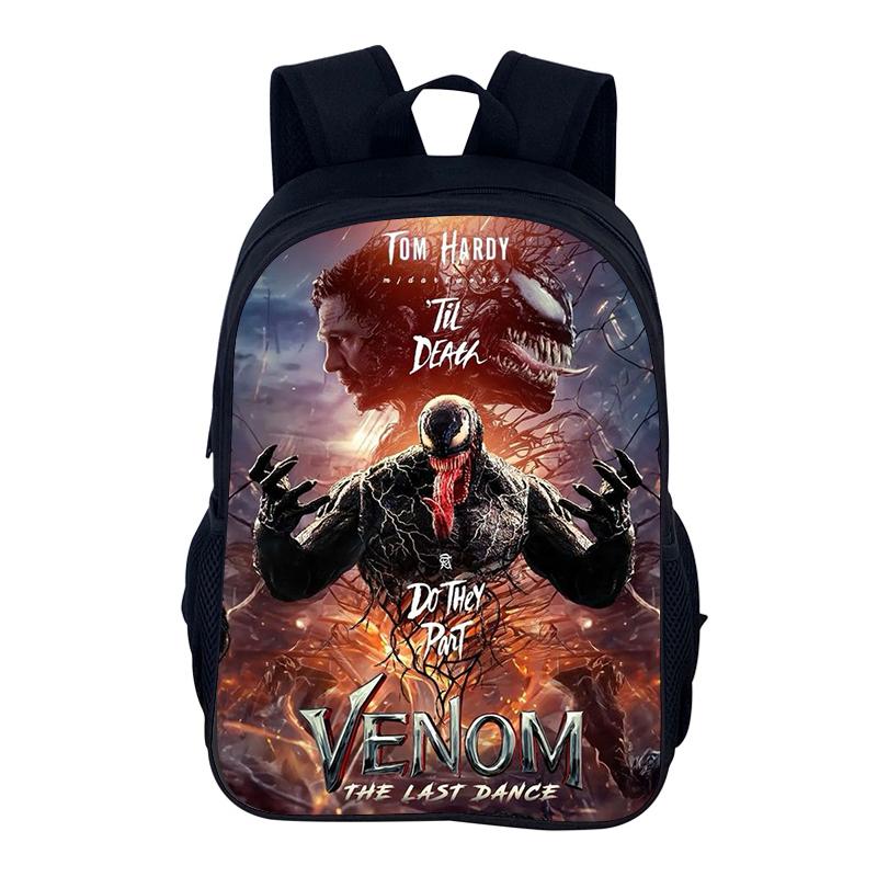 Venom School bag Superhero School Bag 40cm/15.7inch Backpack Zipper Backpack lightening Book Bags Computer Backpack