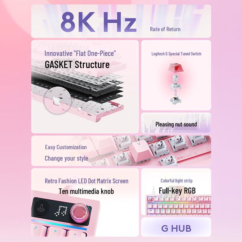 Logitech G316X 98-Key RGB Hot-Swappable Mechanical Gaming Keyboard