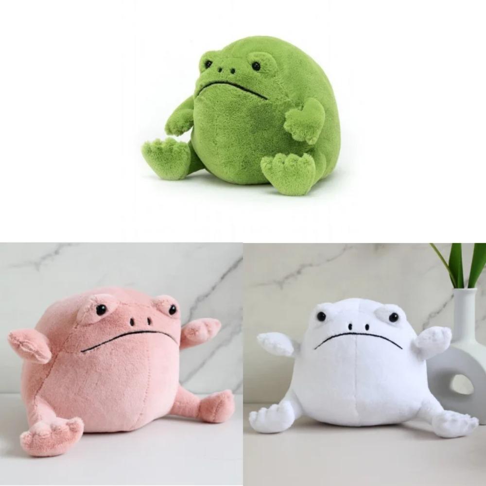 Ricky Rain Frog Plush Toy - Cartoon Stuffed Animal Doll Cute Emotional Support Frog Toy for Stress Relief & Gift