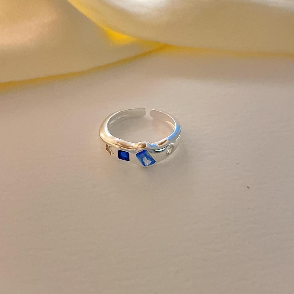 Colorful Heart Cubic Zirconia Adjustable Ring: Elegant & Trendy Women's Stackable Index Finger Jewelry