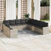 VidaXL Garden Lounge Set with Cushions 11 Pcs, Patio Sofas, Patio Furniture Set, Outdoor Furniture, Grey 3251529