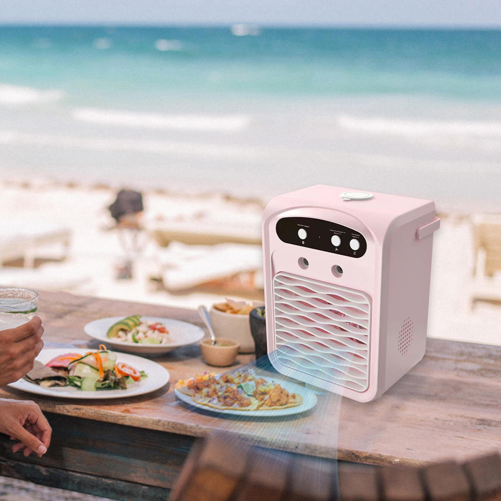 

Портативный кондиционер охладитель универсальный эффективный бесшумный настольный вентилятор охлаждения динамик для розовый