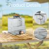 Water Container with Faucet Barrel Portable Side Handle Tank Bucket for Camping Barbecue