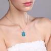 Blue Cut Pendant Necklace for Women Daily Wear