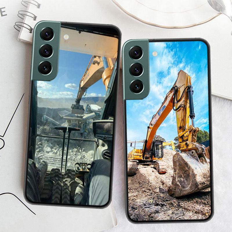 Construction Machinery Excavator Phone For Samsung S25 Edge Galaxy S22 Ultra S21 S10 S9 Plus S20 S23 S24 FE Case S10E Cover Sili