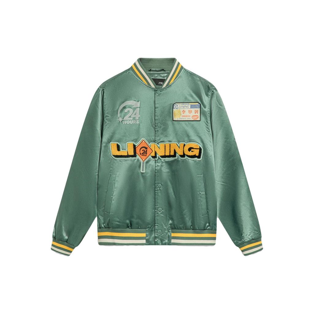 Li-Ning Extreme Sports Series Letter Casual Long Sleeve Baseball Jacket Men Jackets Qianshan-Cui AJMU021-2