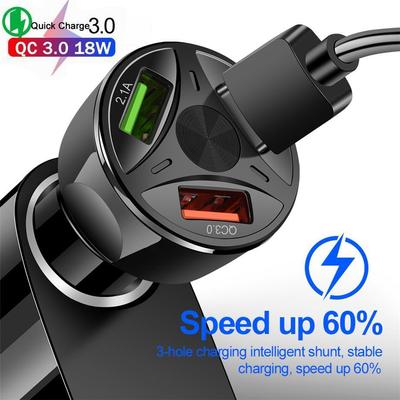 3 Ports Usb Car Charge 35w Quick 7a Mini Fast Charging For Iphone13 12 Xiaomi Huawei Samsung Mobile Phone Charger Adapter In Car