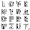 New Copper Craft 26 Letter Cute Charm Beads That Fit The Authentic Charm Bracelet String Women'S Homemade Jewelry