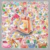 50 Hand-Drawn Kawaii Spring Kitten Stickers for Notebooks, Water Cups, and Journals